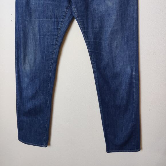 Peter Miller Vintage Wash Straight Leg Jeans Dark Blue Stretch 33x33 Tailored - Picture 4 of 11